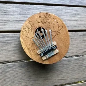 Wooden Shell Instrument Anthropologie | Other | Antique Wooden Carved Coconut Shell Music ...